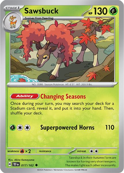 SV5 - Temporal Forces - 017/162 - Sawsbuck - Uncommon Reverse