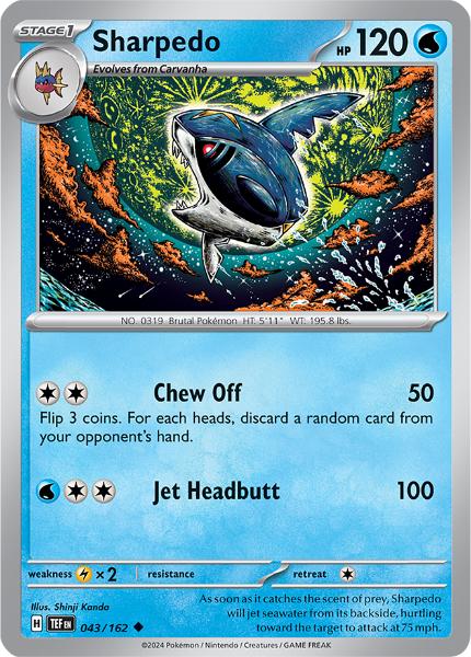 SV5 - Temporal Forces - 043/162 - Sharpedo - Uncommon Reverse