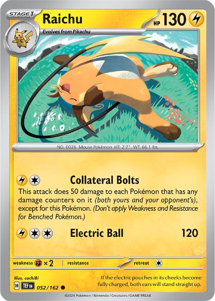 SV5 - Temporal Forces - 052/162 - Raichu - Common Reverse