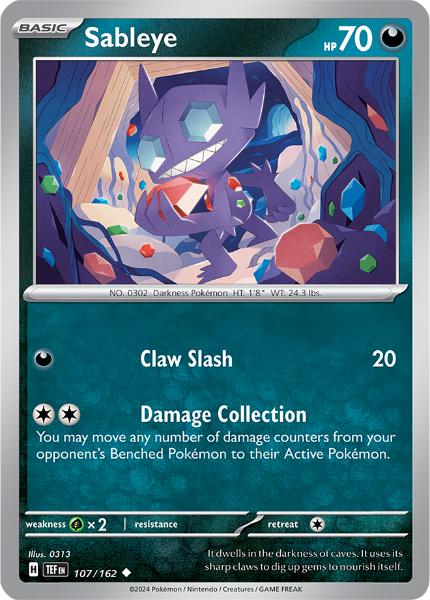 SV5 - Temporal Forces - 107/162 - Sableye - Uncommon Reverse