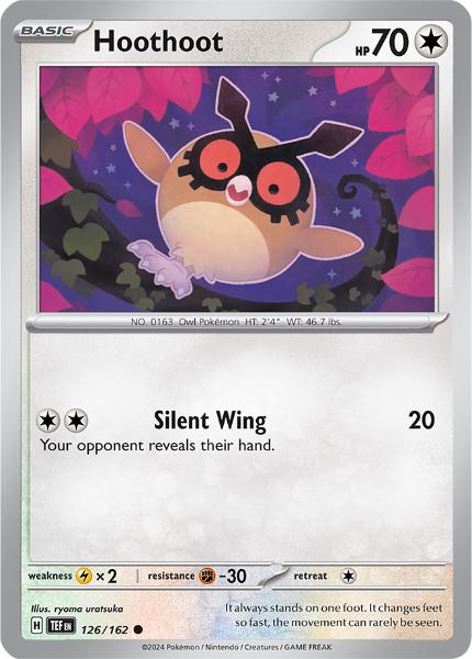 SV5 - Temporal Forces - 126/162 - Hoothoot - Common Reverse