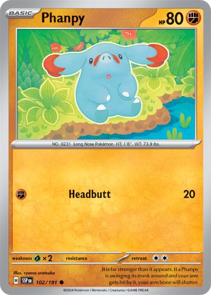 SV8 - Surging Sparks - 102/191 - Phanpy - Common Reverse