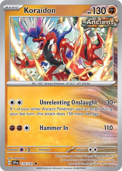 SV8 - Surging Sparks - 116/191 - Koraidon - Uncommon Reverse