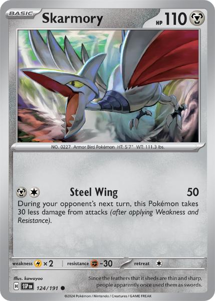 SV8 - Surging Sparks - 124/191 - Skarmory - Common Reverse