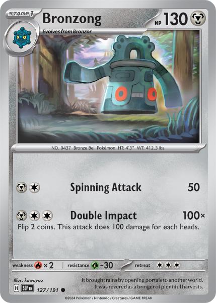 SV8 - Surging Sparks - 127/191 - Bronzong - Common Reverse