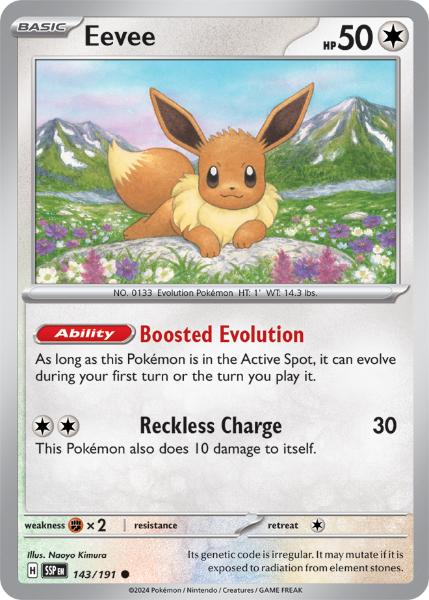 SV8 - Surging Sparks - 143/191 - Eevee - Common Reverse