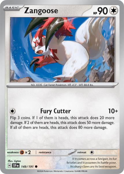 SV8 - Surging Sparks - 149/191 - Zangoose - Common Reverse