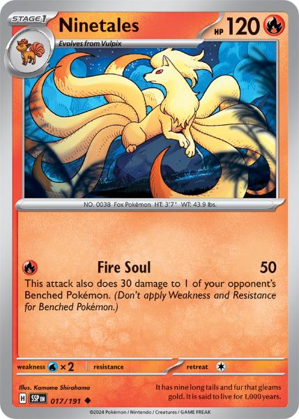 SV8 - Surging Sparks - 017/191 - Ninetales - Uncommon Reverse