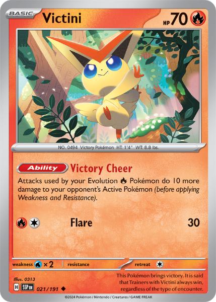 SV8 - Surging Sparks - 021/191 - Victini - Uncommon Reverse