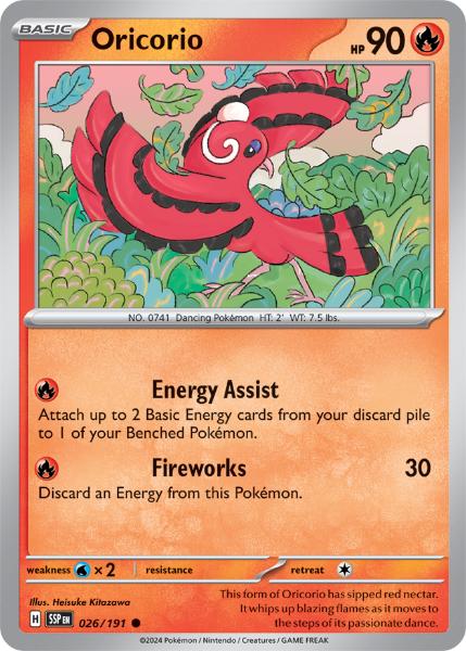 SV8 - Surging Sparks - 026/191 - Oricorio - Common Reverse