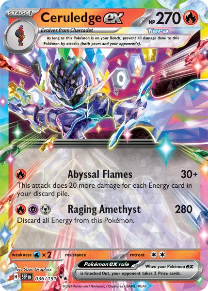 SV8 - Surging Sparks - 036/191 - Ceruledge ex - Double Rare