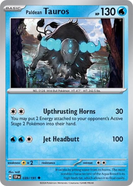 SV8 - Surging Sparks - 039/191 - Paldean Tauros - Uncommon