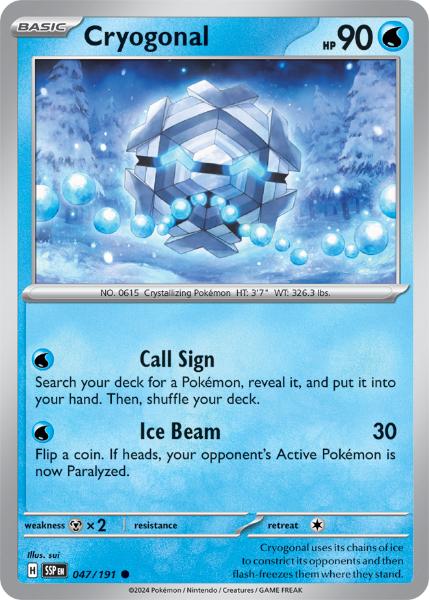 SV8 - Surging Sparks - 047/191 - Cryogonal - Common Reverse