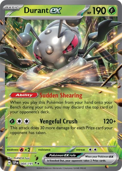 SV8 - Surging Sparks - 004/191 - Durant ex - Double Rare