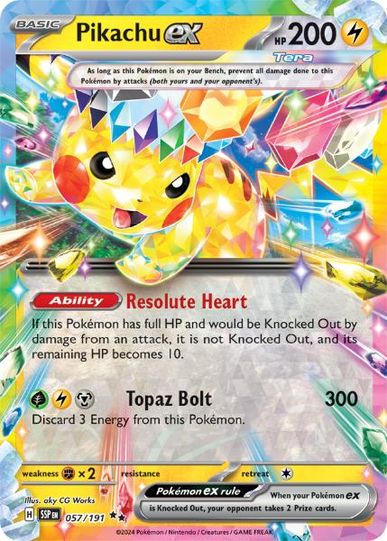 SV8 - Surging Sparks - 057/191 - Pikachu ex - Double Rare