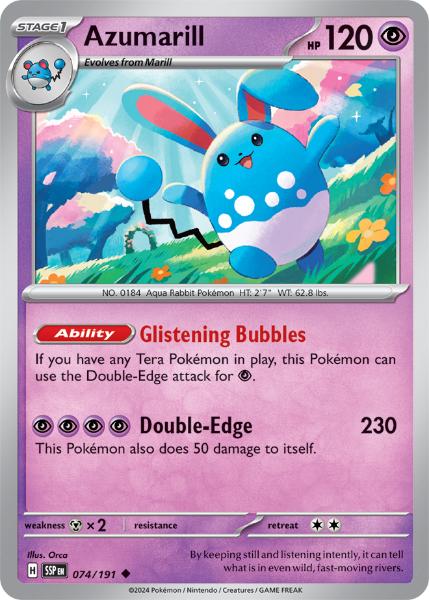 SV8 - Surging Sparks - 074/191 - Azumarill - Uncommon Reverse