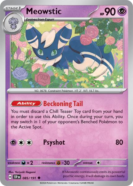 SV8 - Surging Sparks - 085/191 - Meowstic - Uncommon Reverse