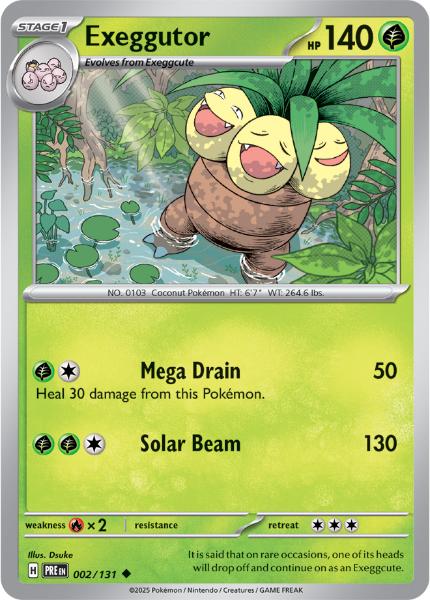 SV8.5 - Prismatic Evolutions - 002/131 - Exeggutor - Uncommon - Poké Ball