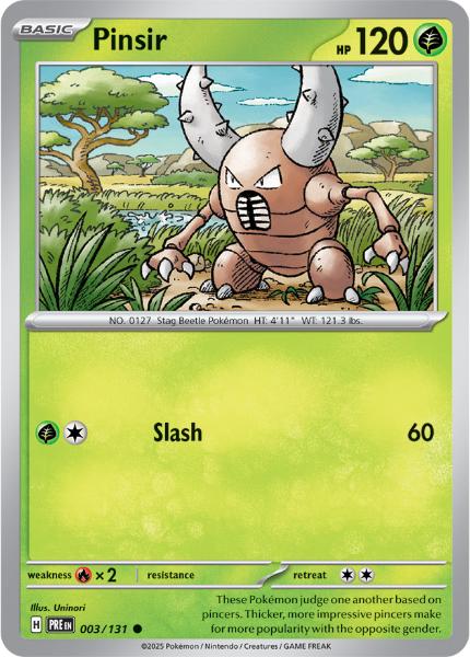 SV8.5 - Prismatic Evolutions - 003/131 - Pinsir - Common - Poké Ball