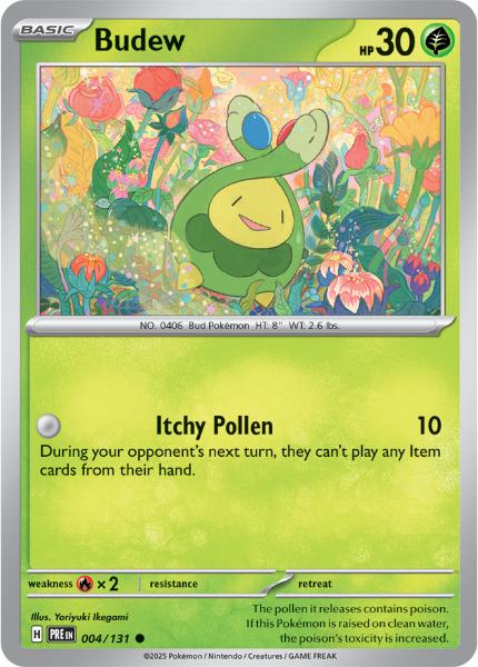 SV8.5 - Prismatic Evolutions - 004/131 - Budew - Common - Reverse Holo