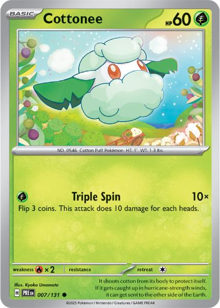 SV8.5 - Prismatic Evolutions - 007/131 - Cottonee - Common - Poké Ball