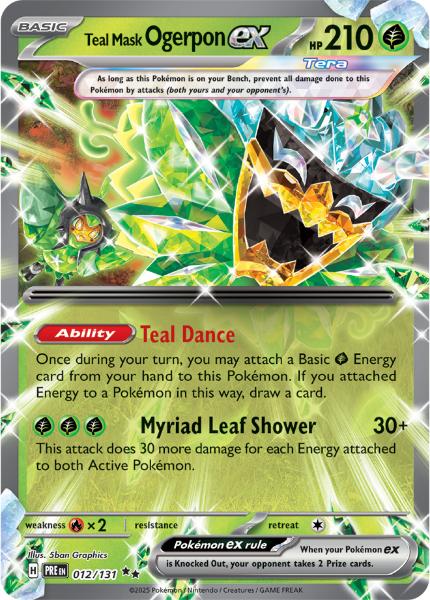 SV8.5 - Prismatic Evolutions - 012/131 - Teal Mask Ogerpon ex - Double Rare