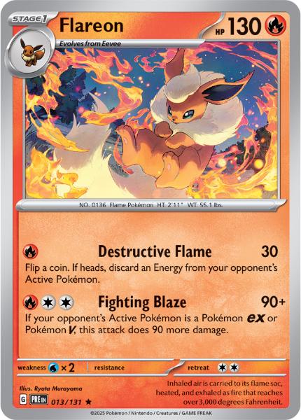 SV8.5 - Prismatic Evolutions - 013/131 - Flareon - Rare - Poké Ball