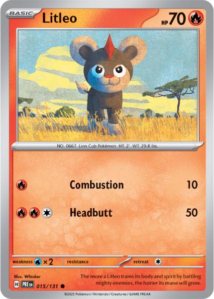 SV8.5 - Prismatic Evolutions - 015/131 - Litleo - Common - Poké Ball