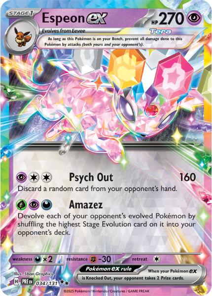 SV8.5 - Prismatic Evolutions - 034/131 - Espeon ex - Double Rare