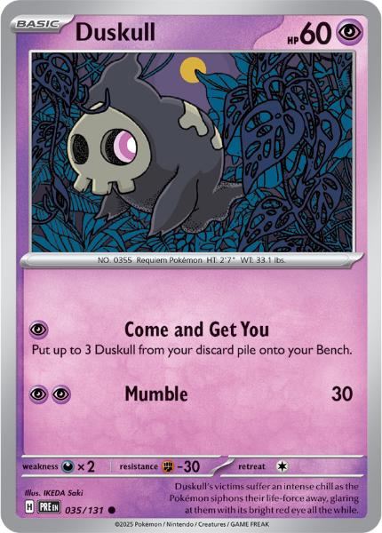 SV8.5 - Prismatic Evolutions - 035/131 - Duskull - Common - Reverse Holo