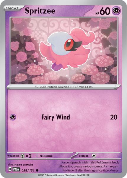 SV8.5 - Prismatic Evolutions - 038/131 - Spritzee - Common - Master Ball