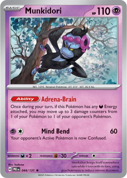 SV8.5 - Prismatic Evolutions - 044/131 - Munkidori - Rare - Poké Ball