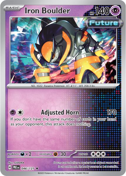 SV8.5 - Prismatic Evolutions - 046/131 - Iron Boulder - Rare - Reverse Holo