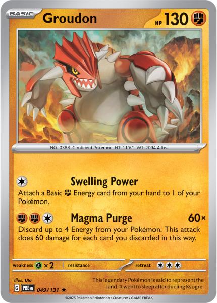 SV8.5 - Prismatic Evolutions - 049/131 - Groudon - Rare - Poké Ball