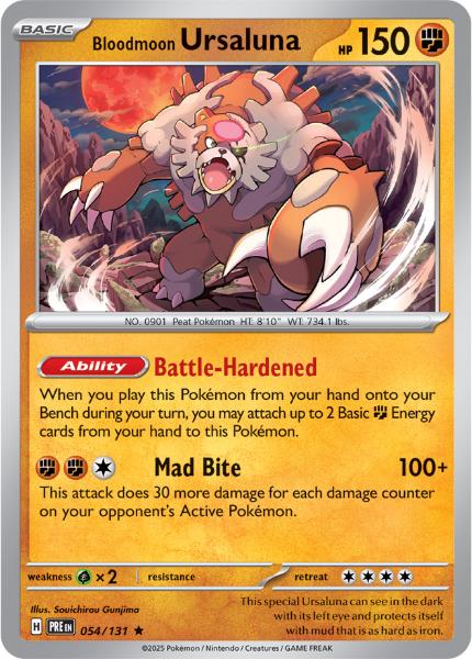 SV8.5 - Prismatic Evolutions - 054/131 - Bloodmoon Ursaluna - Rare - Poké Ball