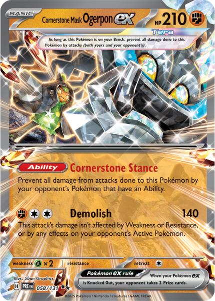 SV8.5 - Prismatic Evolutions - 058/131 - Cornerstone Mask Ogerpon ex - Double Rare