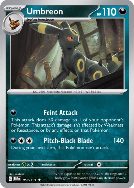 SV8.5 - Prismatic Evolutions - 059/131 - Umbreon - Rare - Reverse Holo