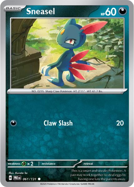 SV8.5 - Prismatic Evolutions - 061/131 - Sneasel - Common - Reverse Holo