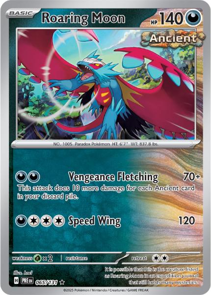 SV8.5 - Prismatic Evolutions - 065/131 - Roaring Moon - Rare - Reverse Holo