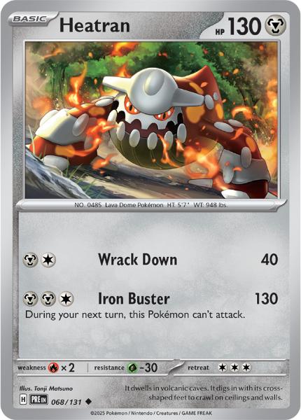 SV8.5 - Prismatic Evolutions - 068/131 - Heatran - Uncommon - Poké Ball