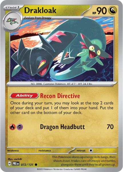 SV8.5 - Prismatic Evolutions - 072/131 - Drakloak - Common - Poké Ball