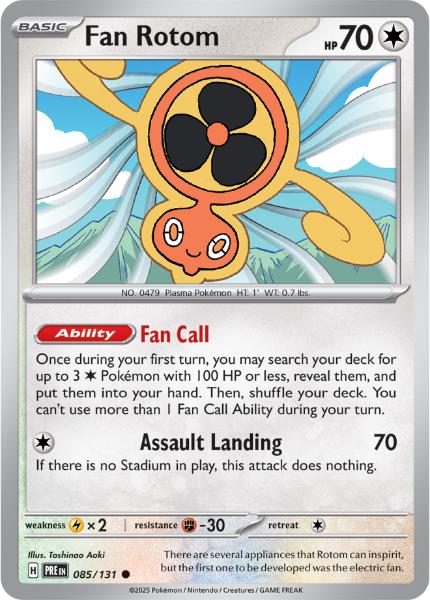 SV8.5 - Prismatic Evolutions - 085/131 - Fan Rotom - Common - Poké Ball