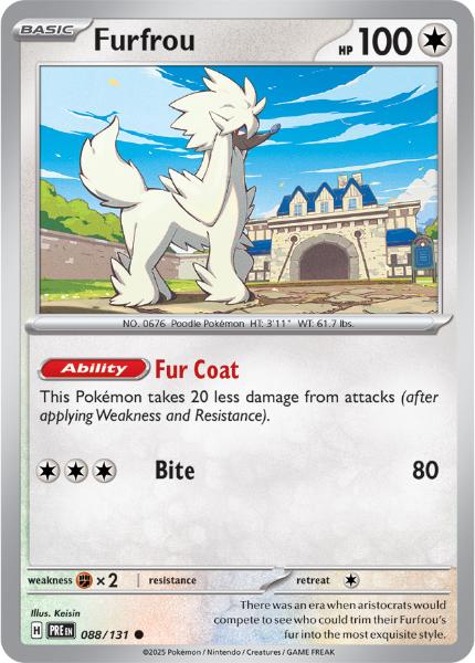 SV8.5 - Prismatic Evolutions - 088/131 - Furfrou - Common - Poké Ball