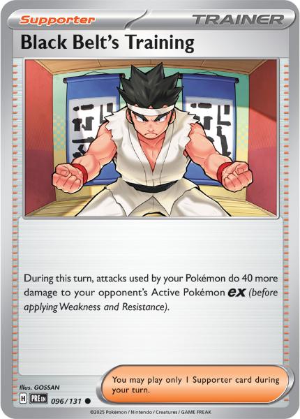 SV8.5 - Prismatic Evolutions - 096/131 - Black Belt's Practice - Common - Reverse Holo