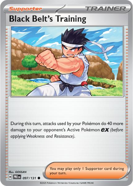 SV8.5 - Prismatic Evolutions - 097/131 - Black Belt's Practice - Common - Poké Ball