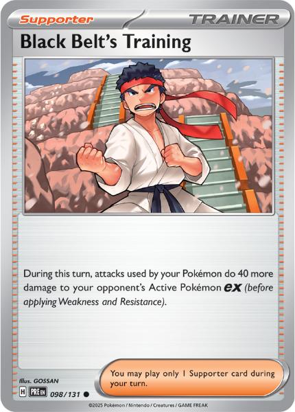 SV8.5 - Prismatic Evolutions - 098/131 - Black Belt's Practice - Common - Reverse Holo