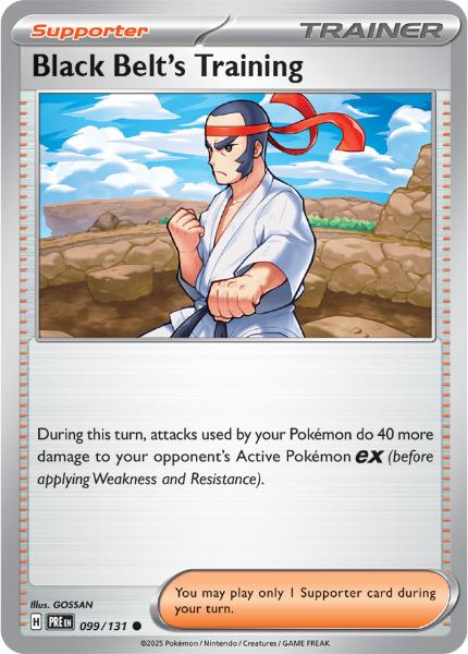 SV8.5 - Prismatic Evolutions - 099/131 - Black Belt's Practice - Common - Poké Ball