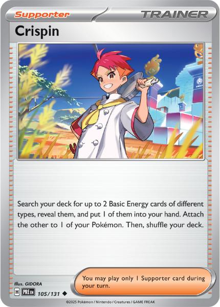 SV8.5 - Prismatic Evolutions - 105/131 - Crispin - Uncommon - Poké Ball