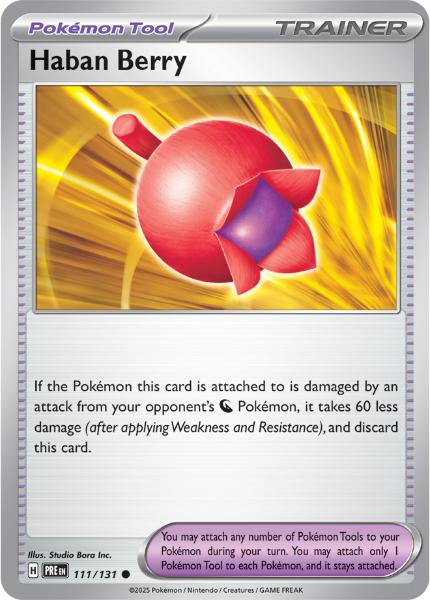SV8.5 - Prismatic Evolutions - 111/131 - Haban Berry - Common - Poké Ball