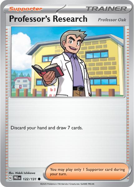 SV8.5 - Prismatic Evolutions - 122/131 - Professor's Research - Common - Poké Ball